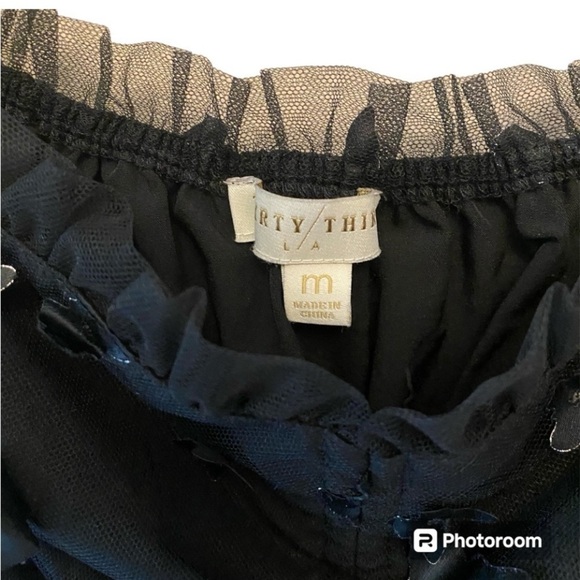 Butterfly Thirty Thirty LA Black Babydoll Sheer Mini Dress Womens size Medium - Picture 4 of 16